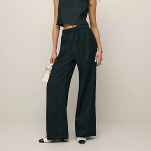 NEW: Reformation Fernando Linen Pant, Black. XSP but runs large (fits like a S)